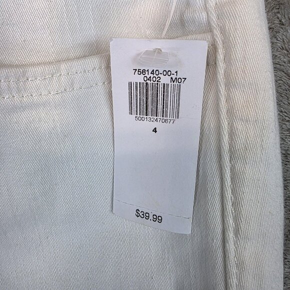 Old Navy High-Rise Capri Jeans Womens 4 White Rockstar Stretch Denim Skinny Leg - Picture 2 of 16